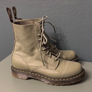 Dr. Martens Pascal Leather Boots - Sage Green